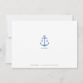 青い海の水彩画 ビーチウェディング レセプションカード 招待状 (裏面)