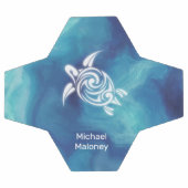 青い海の水色名 サッカーボール (フラット)