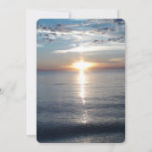 青い海の波と夕焼けの結婚式招待状 招待状 (裏面)