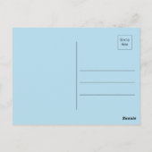 青い海の波と青い空の白い雲 ポストカード (裏面)