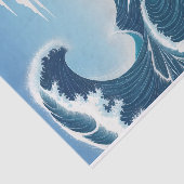 青い海の波と青い空の白い雲 薄葉紙 (詳細)