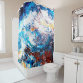 青い海の波。明芸術的るい絵を描音 シャワーカーテン (インサイチュ)