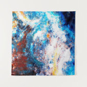 青い海の波。明芸術的るい跳絵を描ね タペストリー (正面(横))