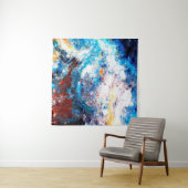 青い海の波。明芸術的るい跳絵を描ね タペストリー (インサイチュ(横))