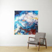 青い海の波。明芸術的るい跳絵を描ね タペストリー (インサイチュ)