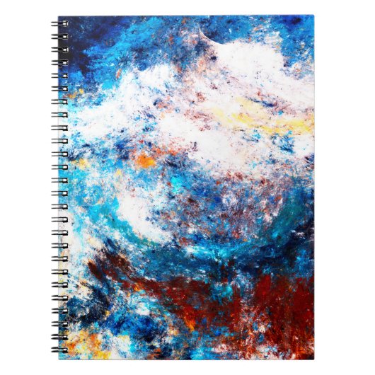 青い海の波。明芸術的るい跳絵を描ね ノートブック (正面)