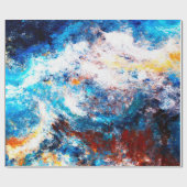 青い海の波。明芸術的るい跳絵を描ね ラッピングペーパー (フラット)