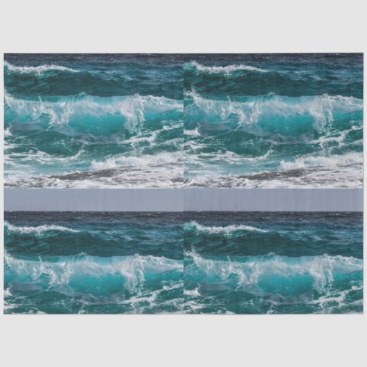青い海の波 薄葉紙 (正面)