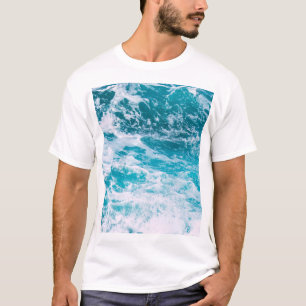 青い海の波 Tシャツ