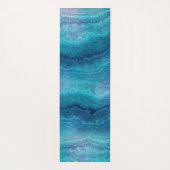 青い海の緑の瑪瑙テクスチャ ヨガマット (裏面)