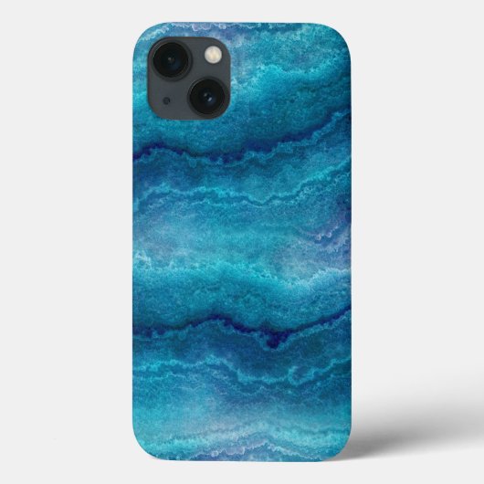 青い海の緑の瑪瑙テクスチャ Case-Mate iPhoneケース (裏面)