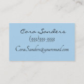 青い海の背景の結婚式の写真撮影 名刺 (裏面)