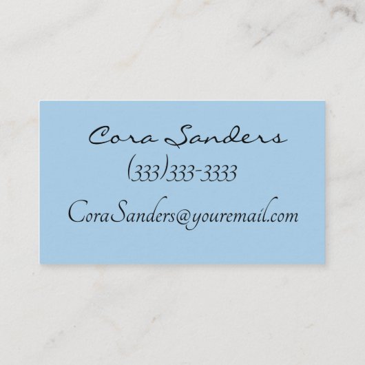 青い海の背景の結婚式の写真撮影 名刺 (裏面)