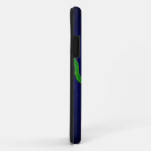 青い海の若草色の織り目加工のイカ Case-Mate iPhoneケース (裏面/右)