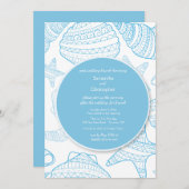 青い海の貝の招待状 招待状 (正面/裏面)