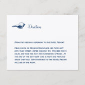 青い海の貝殻のウェディング　ウェディングレセプションの封筒 エンクロージャーカード (裏面)