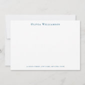 青い海の貝殻海岸 ノートカード (裏面)