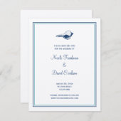 青い海の貝殻 結婚発表 保存日付 セーブザデート (正面/裏面)