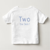 青い海の魚の2歳の誕生日パーティー トドラーTシャツ (裏面)