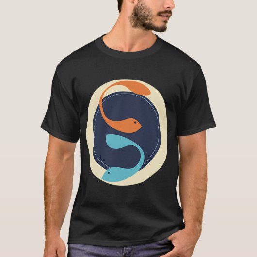青い海の魚 Tシャツ (正面)
