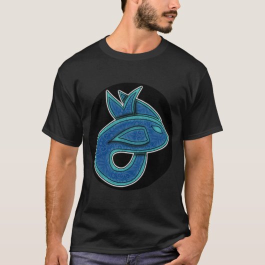 青い海の魚 Tシャツ (正面)