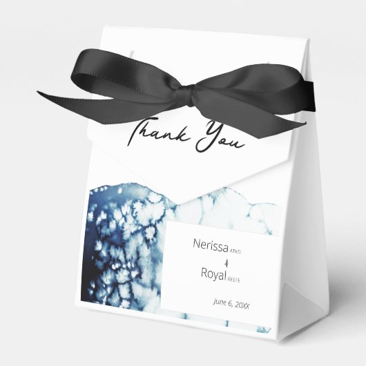 青い海を望む特別な場所での結婚式 フェイバーボックス (正面サイド)