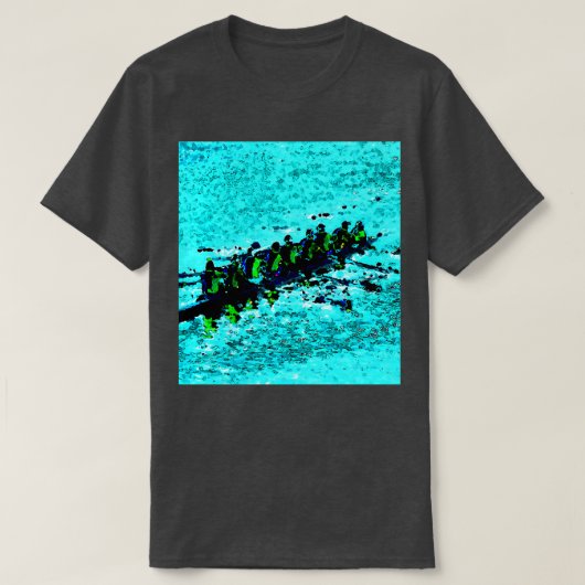 青い海を漕ぐ Tシャツ (デザイン正面)