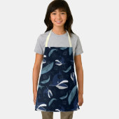青い海クジラ模様 エプロン (インサイチュ)