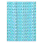 青い海パターンのヨット テーブルクロス (正面)