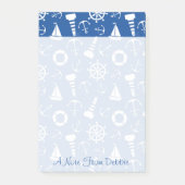 青い海パターン|はあなたの名前を加えます ポストイット (正面)