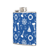 青い海パターン フラスク (左)