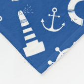 青い海パターン フリースブランケット (角)