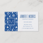 青い海パターン 名刺 (正面)