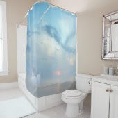 青い海ビュー（釣り船） シャワーカーテン (インサイチュ)
