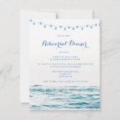 青い海ライトのリハーサル夕食招待状 招待状 (正面)