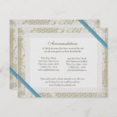 青い海レースとバーラップの方向 エンクロージャーカード (正面/裏面)