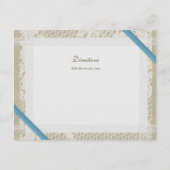 青い海レースとバーラップの方向 エンクロージャーカード (裏面)