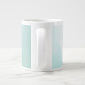 青い海下の猫の顔 ジャンボコーヒーマグカップ (裏面)