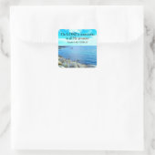 青い海写真の主は信頼できるクリスチャン スクエアシール (バッグ)