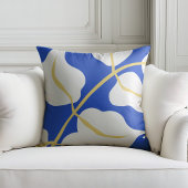 青い海岸夏のプリント葉 クッション