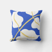 青い海岸夏のプリント葉 クッション (裏面)