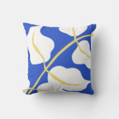 青い海岸夏のプリント葉 クッション (正面)