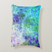 青い海抽象芸術ブロック アクセントクッション (裏面(縦))