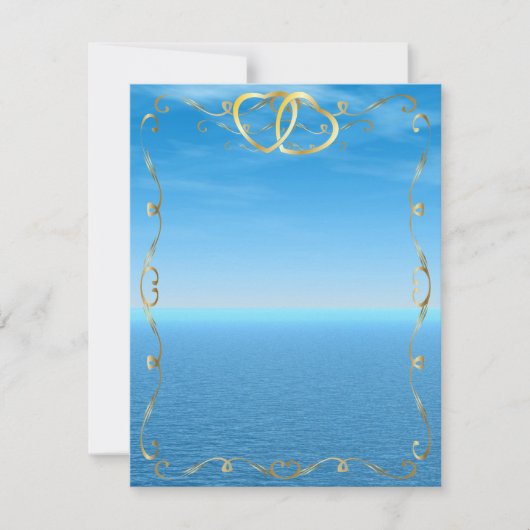 青い海招待状4 招待状 (正面)