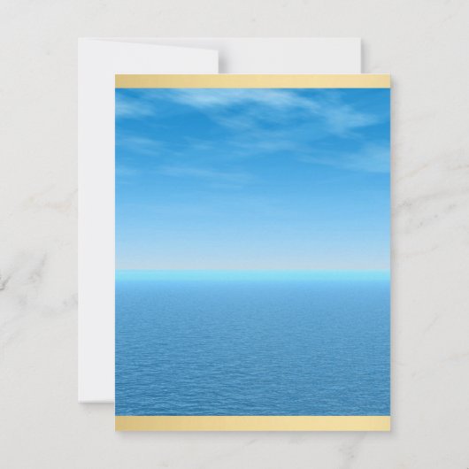 青い海招待状4 招待状 (裏面)