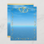 青い海招待状4 招待状 (正面/裏面)