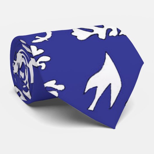 青い海景のタイ ネクタイ (ロール)