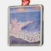 青い海景、波の効果、c.1893 メタルオーナメント (左)