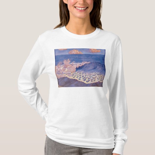 青い海景、波の効果、c.1893 tシャツ (正面)