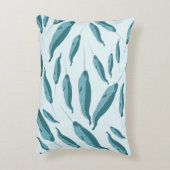 青い海模様 アクセントクッション (裏面(縦))